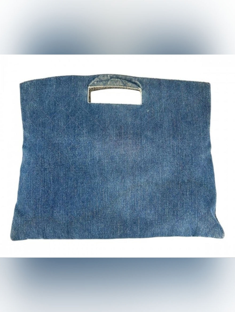 CHANEL Quilted Denim Tote